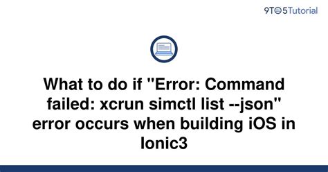 Xcrun simctl error
